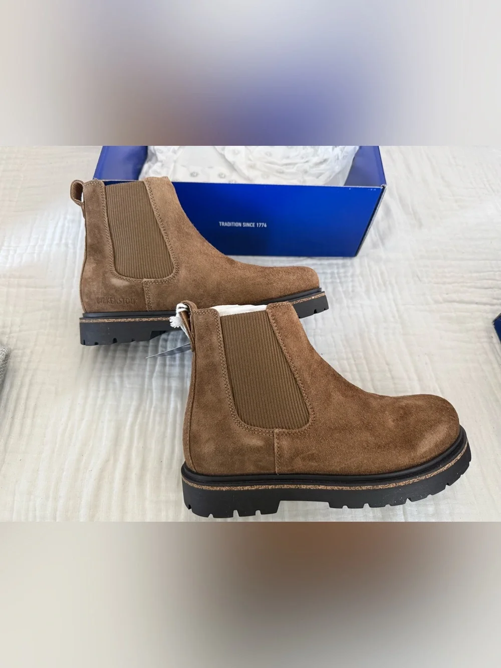 NWT Birkenstock Highwood Slip On Mid Suede Leather Size 38 Medium/Narrow